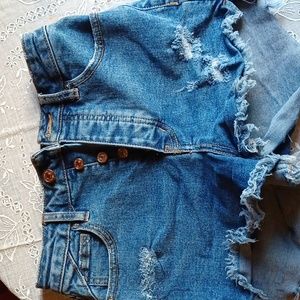 FREE PEOPLE We The Free Jean shorts button fly sz 24 clearance